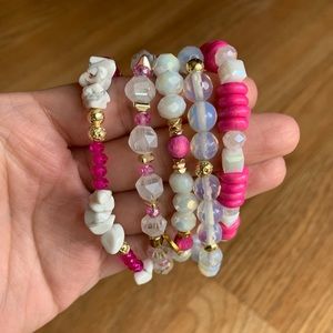 Erimish Pink Panther set of 5 bracelets